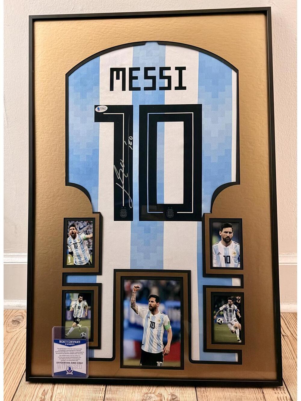 Lionel Messi Hand Signed Argentina 2018 Jersey Beckett COA